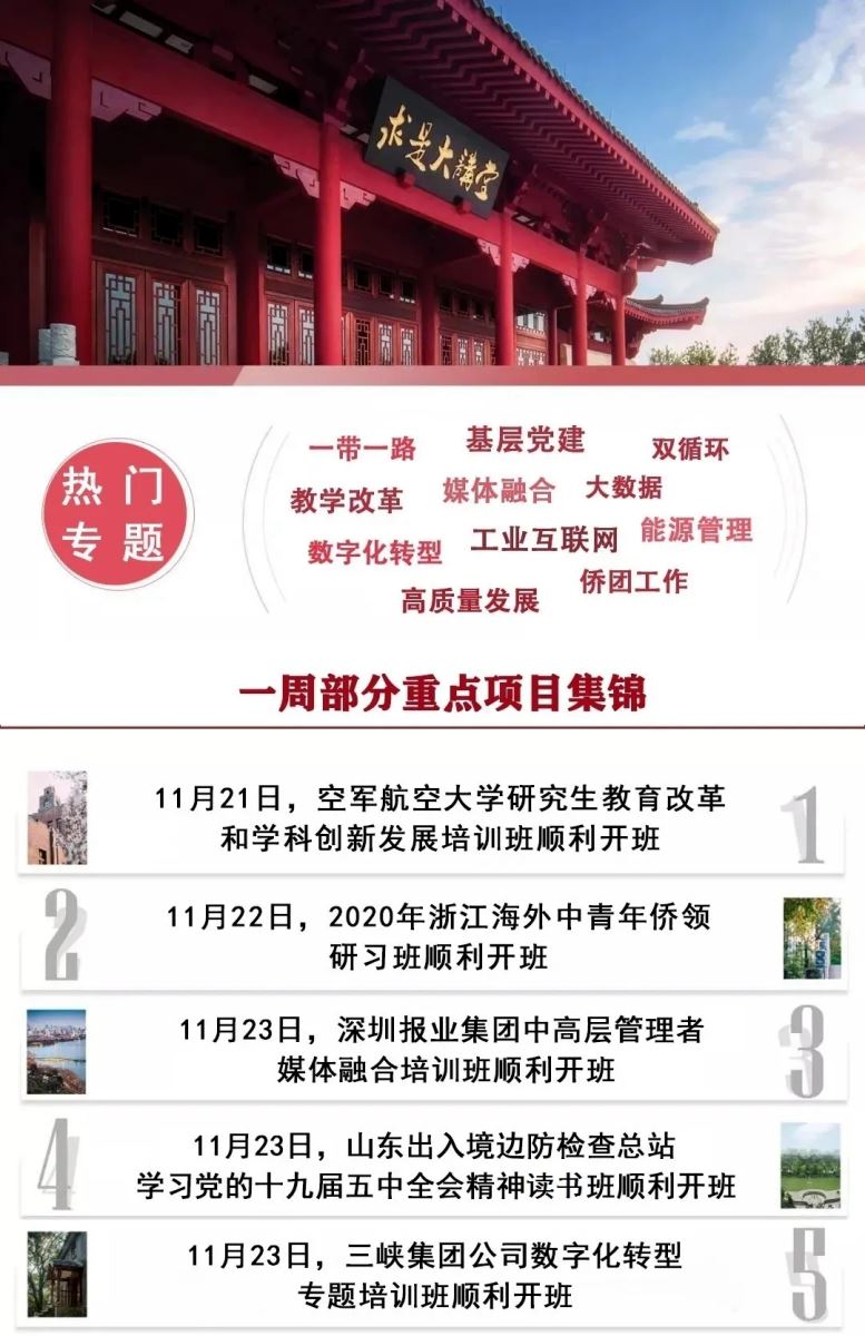 <div> 	<img alt=""  data-cke-saved-src="/images/微信图片_20200930162601(1).jpg" src="/images/微信图片_20200930162601(1).jpg" style="width: 100%; height: 100%;" /></div> <div> 	&nbsp;</div> <div> 	<section data-role="outer" label="Powered by 135editor.com"> 		<section class="_135editor" data-id="98494" data-tools="135编辑器"> 			<section style="margin:10px auto;"> 				<section style="border:2px solid #01458e;box-sizing: border-box;padding:6px;"> 					<section style="background-color: rgb(242, 245, 255); color: rgb(51, 51, 51); padding: 1em 5px; box-sizing: border-box;"> 						<section style="border-left: 6px solid rgb(1, 69, 142); border-right: 6px solid rgb(1, 69, 142); text-align: center; box-sizing: border-box;"> 							<section class="135brush" data-brushtype="text" style="font-size:28px;letter-spacing:2px;color: #3e4148;font-weight: bold;"> 								<div> 									<a  data-cke-saved-href="http://zdpx.zju.edu.cn/jrpx3_1_7749_520.html"><span href="http://zdpx.zju.edu.cn/jrpx3_1_7749_520.html"><span style="font-family:微软雅黑;"><span style="font-size:16px;">浙江大学金融创新与财富管理</span></span></a></div> 								<div> 									<a  data-cke-saved-href="http://zdpx.zju.edu.cn/jrpx3_1_7749_520.html"><span href="http://zdpx.zju.edu.cn/jrpx3_1_7749_520.html"><span style="font-family:微软雅黑;"><span style="font-size:16px;">高级研修班（27期）</span></span></a></div> 							</section> 						</section> 						<section class="assistant" data-width="100%" style="width: 100%; height: 1px; background-color: rgb(1, 69, 142); margin: 1em 0px; overflow: hidden;"> 							&nbsp;</section> 						<section class="135brush" data-autoskip="1" style="padding: 1em 1em 0px; text-align: justify; font-size: 14px; letter-spacing: 1.5px; line-height: 1.75em; box-sizing: border-box;"> 							<div style="text-align: center;"> 								<a  data-cke-saved-href="http://zdpx.zju.edu.cn/jrpx3_1_7749_520.html"><img href="http://zdpx.zju.edu.cn/jrpx3_1_7749_520.html"><img alt="浙江大学金融创新与财富管理高级研修班（27期）"  data-cke-saved-src="http://zdpx.zju.edu.cn/images/20200921142338_16832.png" src="http://zdpx.zju.edu.cn/images/20200921142338_16832.png" style="text-align: justify; height: 100%; width: 100%;" /></a></div> 							<div> 								&nbsp;</div> 							<div> 								<span style="font-family: 微软雅黑;">&nbsp; &nbsp;</span><span style="font-family:微软雅黑;"><span style="font-size:14px;">&nbsp; &nbsp;<span style="margin: 0px; padding: 0px; max-width: 100%; letter-spacing: 0.544px; caret-color: rgb(51, 51, 51); text-indent: 34px; box-sizing: border-box !important; overflow-wrap: break-word !important;">9月19日，浙江大学金融创新与财富管理高级研修班（27期）顺利开班。杭州美卓自动化技术有限公司董事长项美芝作为第25期老学员代表，向学弟学妹们分享了自己的学习感悟。该研修项目学制1年，在学习期间学院将围绕宏观经济与金融创新、投融资实务、互联网金融、财富管理等模块安排课堂教学，并组织海内外金融机构和知名企业考察之旅，为学员提供和金融机构高管、实战专家进行面对面交流与合作的机会，旨在培育一批具有全球化视野、丰富实战经验的高精尖金融管理通才和未来领导者。</span></span></span></div> 						</section> 					</section> 				</section> 			</section> 		</section> 		<section class="_135editor" data-role="paragraph"> 			<div> 				&nbsp;</div> 		</section> 	</section> </div> <div> 	<section data-role="outer" label="Powered by 135editor.com"> 		<section class="_135editor" data-id="98494" data-tools="135编辑器"> 			<section style="margin:10px auto;"> 				<section style="border:2px solid #01458e;box-sizing: border-box;padding:6px;"> 					<section style="background-color: rgb(242, 245, 255); color: rgb(51, 51, 51); padding: 1em 5px; box-sizing: border-box;"> 						<section style="border-left: 6px solid rgb(1, 69, 142); border-right: 6px solid rgb(1, 69, 142); text-align: center; box-sizing: border-box;"> 							<section class="135brush" data-brushtype="text" style="font-size:28px;letter-spacing:2px;color: #3e4148;font-weight: bold;"> 								<div> 									<a  data-cke-saved-href="http://zdpx.zju.edu.cn/news1_7720_300.html"><span href="http://zdpx.zju.edu.cn/news1_7720_300.html"><span style="font-family:微软雅黑;"><span style="font-size:16px;">能源高质量发展重大问题专题研讨班</span></span></a></div> 							</section> 						</section> 						<section class="assistant" data-width="100%" style="width: 100%; height: 1px; background-color: rgb(1, 69, 142); margin: 1em 0px; overflow: hidden;"> 							&nbsp;</section> 						<section class="135brush" data-autoskip="1" style="padding: 1em 1em 0px; text-align: justify; font-size: 14px; letter-spacing: 1.5px; line-height: 1.75em; box-sizing: border-box;"> 							<div> 								<a  data-cke-saved-href="http://zdpx.zju.edu.cn/news1_7720_300.html"><img href="http://zdpx.zju.edu.cn/news1_7720_300.html"><img alt="能源高质量发展重大问题专题研讨班"  data-cke-saved-src="http://zdpx.zju.edu.cn/images/20200920214506_14667.jpg" src="http://zdpx.zju.edu.cn/images/20200920214506_14667.jpg" style="height: 100%; width: 100%;" /></a></div> 							<div> 								&nbsp;</div> 							<div> 								<span style="font-family:微软雅黑;"><span style="font-size:14px;">&nbsp; &nbsp; &nbsp;&nbsp;9月20日，能源高质量发展重大问题专题研讨班顺利开班。国家能源局机关党委专职副书记、人事司副司长赵一农，浙江大学继续教育学院院长、党委副书记兼全国干部教育培训浙江大学基地副主任楼锡锦，浙江大学能源工程学院副院长黄群星出席开班式。本次研讨班特邀知名专家解读习近平新时代中国特色社会主义思想，并围绕能源安全、生态产品价值核算与实现等主题进行授课。学习期间，还将前往嘉兴南湖红色教育基地、安吉余村、浙江大学青山湖能源研究基地等地开展现场教学，旨在教育引导青年干部提升党性修养，增强生态文明意识，有效促进青年干部丰富专业知识、提升专业能力、锤炼专业作风、培育专业精神，不断提高适应新时代能源发展要求的能力。</span></span></div> 						</section> 					</section> 				</section> 			</section> 		</section> 		<section class="_135editor" data-role="paragraph"> 			<div> 				&nbsp;</div> 		</section> 	</section> </div> <div> 	<div> 		<section data-role="outer" label="Powered by 135editor.com"> 			<section class="_135editor" data-id="98494" data-tools="135编辑器"> 				<section style="margin:10px auto;"> 					<section style="border:2px solid #01458e;box-sizing: border-box;padding:6px;"> 						<section style="background-color: rgb(242, 245, 255); color: rgb(51, 51, 51); padding: 1em 5px; box-sizing: border-box;"> 							<section style="border-left: 6px solid rgb(1, 69, 142); border-right: 6px solid rgb(1, 69, 142); text-align: center; box-sizing: border-box;"> 								<section class="135brush" data-brushtype="text" style="font-size:28px;letter-spacing:2px;color: #3e4148;font-weight: bold;"> 									<div> 										<a  data-cke-saved-href="http://zdpx.zju.edu.cn/zfpx3_1_7756_421.html"><span href="http://zdpx.zju.edu.cn/zfpx3_1_7756_421.html"><span style="font-family:微软雅黑;"><span style="font-size:16px;">广东省公办本科高校党组织</span></span></a></div> 									<div> 										<a  data-cke-saved-href="http://zdpx.zju.edu.cn/zfpx3_1_7756_421.html"><span href="http://zdpx.zju.edu.cn/zfpx3_1_7756_421.html"><span style="font-family:微软雅黑;"><span style="font-size:16px;">负责人在线示范培训班</span></span></a></div> 								</section> 							</section> 							<section class="assistant" data-width="100%" style="width: 100%; height: 1px; background-color: rgb(1, 69, 142); margin: 1em 0px; overflow: hidden;"> 								&nbsp;</section> 							<section class="135brush" data-autoskip="1" style="padding: 1em 1em 0px; text-align: justify; font-size: 14px; letter-spacing: 1.5px; line-height: 1.75em; box-sizing: border-box;"> 								<div> 									<a  data-cke-saved-href="http://zdpx.zju.edu.cn/zfpx3_1_7756_421.html"><img href="http://zdpx.zju.edu.cn/zfpx3_1_7756_421.html"><img alt="广东省公办本科高校党组织负责人在线示范培训班"  data-cke-saved-src="http://zdpx.zju.edu.cn/images/20200923084225_68189.jpg" src="http://zdpx.zju.edu.cn/images/20200923084225_68189.jpg" style="height: 100%; width: 100%;" /></a></div> 								<div> 									&nbsp;</div> 								<div> 									<span style="font-family:微软雅黑;"><span style="font-size:14px;">&nbsp; &nbsp; &nbsp;&nbsp;9月21日，广东省公办本科高校党组织负责人在线示范培训班顺利开班。广东省委教育工委组织处处长廖荣辉、浙江大学继续教育学院副院长王正栋出席开班式。本次培训分阶段进行，第一阶段为直播课程学习，主要课程有&ldquo;《习近平谈治国理政》第三卷导读&rdquo;&ldquo;学科带头人培养与创新团队建设&rdquo;等；第二阶段为录播课程学习，主要课程有&ldquo;打造中国高质量经济升级版&mdash;&mdash;当前中国经济运行环境，趋势和发展对策分析&rdquo;&ldquo;全面贯彻党的教育方针，扎实做好高校党建工作&rdquo;等。在完成两个阶段的学习之后，学员们还将开展线上研讨，提炼学习成果，提升培训实效。</span></span></div> 							</section> 						</section> 					</section> 				</section> 			</section> 			<section class="_135editor" data-role="paragraph"> 				<div> 					&nbsp;</div> 			</section> 		</section> 	</div> 	<div> 		<div> 			<section data-role="outer" label="Powered by 135editor.com"> 				<section class="_135editor" data-id="98494" data-tools="135编辑器"> 					<section style="margin:10px auto;"> 						<section style="border:2px solid #01458e;box-sizing: border-box;padding:6px;"> 							<section style="background-color: rgb(242, 245, 255); color: rgb(51, 51, 51); padding: 1em 5px; box-sizing: border-box;"> 								<section style="border-left: 6px solid rgb(1, 69, 142); border-right: 6px solid rgb(1, 69, 142); text-align: center; box-sizing: border-box;"> 									<section class="135brush" data-brushtype="text" style="font-size:28px;letter-spacing:2px;color: #3e4148;font-weight: bold;"> 										<div> 											<a  data-cke-saved-href="http://zdpx.zju.edu.cn/zfpx3_1_7763_426.html"><span href="http://zdpx.zju.edu.cn/zfpx3_1_7763_426.html"><span style="font-family:微软雅黑;"><span style="font-size:16px;">河北雄安新区人社干部</span></span></a></div> 										<div> 											<a  data-cke-saved-href="http://zdpx.zju.edu.cn/zfpx3_1_7763_426.html"><span href="http://zdpx.zju.edu.cn/zfpx3_1_7763_426.html"><span style="font-family:微软雅黑;"><span style="font-size:16px;">综合能力提升培训班</span></span></a></div> 									</section> 								</section> 								<section class="assistant" data-width="100%" style="width: 100%; height: 1px; background-color: rgb(1, 69, 142); margin: 1em 0px; overflow: hidden;"> 									&nbsp;</section> 								<section class="135brush" data-autoskip="1" style="padding: 1em 1em 0px; text-align: justify; font-size: 14px; letter-spacing: 1.5px; line-height: 1.75em; box-sizing: border-box;"> 									<div> 										<a  data-cke-saved-href="http://zdpx.zju.edu.cn/zfpx3_1_7763_426.html"><img href="http://zdpx.zju.edu.cn/zfpx3_1_7763_426.html"><img alt="河北雄安新区人社干部综合能力提升培训班"  data-cke-saved-src="/images/640 src="/images/640 (2)_webp.jpg" style="width: 100%; height: 100%;" /></a></div> 									<div> 										&nbsp;</div> 									<div> 										<span style="font-size:14px;"><span style="font-family:微软雅黑;">&nbsp; &nbsp; &nbsp;&nbsp;9月21日，河北雄安新区人社干部综合能力提升培训班顺利开班。雄安新区管理委员会公共服务局副局长曹培锋，浙江大学继续教育学院院长、党委副书记兼全国干部教育培训浙江大学基地副主任楼锡锦出席开班式。本次培训主要开设&ldquo;防疫常态背景下产业转型升级与战略性新兴产业培育策略&rdquo;&ldquo;数字经济时代：创新驱动的产业演进与转型升级的区域探索&rdquo;&ldquo;互联网+创新创业&rdquo;等课程，并安排学员前往嘉兴南湖红色教育基地、杭州人力资源服务产业园等地进行现场教学，旨在提升学员的综合能力，进一步推动新区群众就业创业之路，共建共享新区发展。</span></span></div> 								</section> 							</section> 						</section> 					</section> 				</section> 				<section class="_135editor" data-role="paragraph"> 					<div> 						&nbsp;</div> 				</section> 			</section> 		</div> 		<div> 			<div> 				<section data-role="outer" label="Powered by 135editor.com"> 					<section class="_135editor" data-id="98494" data-tools="135编辑器"> 						<section style="margin:10px auto;"> 							<section style="border:2px solid #01458e;box-sizing: border-box;padding:6px;"> 								<section style="background-color: rgb(242, 245, 255); color: rgb(51, 51, 51); padding: 1em 5px; box-sizing: border-box;"> 									<section style="border-left: 6px solid rgb(1, 69, 142); border-right: 6px solid rgb(1, 69, 142); text-align: center; box-sizing: border-box;"> 										<section class="135brush" data-brushtype="text" style="font-size:28px;letter-spacing:2px;color: #3e4148;font-weight: bold;"> 											<div> 												<span style="font-family:微软雅黑;"><span style="font-size:16px;">国培计划（2020）&mdash;中西部项目市州级</span></span></div> 											<div> 												<span style="font-family:微软雅黑;"><span style="font-size:16px;">教师发展中心骨干团队研修项目（一期）</span></span></div> 										</section> 									</section> 									<section class="assistant" data-width="100%" style="width: 100%; height: 1px; background-color: rgb(1, 69, 142); margin: 1em 0px; overflow: hidden;"> 										&nbsp;</section> 									<section class="135brush" data-autoskip="1" style="padding: 1em 1em 0px; text-align: justify; font-size: 14px; letter-spacing: 1.5px; line-height: 1.75em; box-sizing: border-box;"> 										<div> 											<a  data-cke-saved-href="http://zdpx.zju.edu.cn/news1_7626_300.html"><img href="http://zdpx.zju.edu.cn/news1_7626_300.html"><img alt="国培计划（2020）—中西部项目市州级教师发展中心骨干团队研修项目（一期）"  data-cke-saved-src="/images/640 src="/images/640 (2)_webp (1).jpg" style="height: 100%; width: 100%;" /></a></div> 										<div> 											&nbsp;</div> 										<div> 											<span style="font-family:微软雅黑;"><span style="font-size:14px;">&nbsp; &nbsp;&nbsp;&nbsp;&nbsp;9月21日，国培计划（2020）&mdash;中西部项目市州级教师发展中心骨干团队研修项目（一期）顺利开班。黔西南州教育局办公室主任杨俊碧出席开班式。本次培训为学员量身定制了&ldquo;&lsquo;十四五&rsquo;期间基础教育教学研究改革的重点&rdquo;&ldquo;基于互联网的工作坊教师联合研修的模式和策略&rdquo;&ldquo;基于策划的校本研修的策略与实施&rdquo;等课程，并安排前往杭州市丁兰实验中学、浙江大学校史馆、科技馆等地进行现场教学。培训期间，学员们还将结合工作实际与课程所学，共同探讨促进贵州省中小学幼儿园教师专业发展的策略与方法。</span></span></div> 									</section> 								</section> 							</section> 						</section> 					</section> 					<section class="_135editor" data-role="paragraph"> 						<div> 							&nbsp;</div> 					</section> 				</section> 			</div> 			<div> 				<div> 					<section data-role="outer" label="Powered by 135editor.com"> 						<section class="_135editor" data-id="98494" data-tools="135编辑器"> 							<section style="margin:10px auto;"> 								<section style="border:2px solid #01458e;box-sizing: border-box;padding:6px;"> 									<section style="background-color: rgb(242, 245, 255); color: rgb(51, 51, 51); padding: 1em 5px; box-sizing: border-box;"> 										<section style="border-left: 6px solid rgb(1, 69, 142); border-right: 6px solid rgb(1, 69, 142); text-align: center; box-sizing: border-box;"> 											<section class="135brush" data-brushtype="text" style="font-size:28px;letter-spacing:2px;color: #3e4148;font-weight: bold;"> 												<div> 													<span style="font-family:微软雅黑;"><span style="font-size:16px;">云南省加强经济运行调节</span></span></div> 												<div> 													<span style="font-family:微软雅黑;"><span style="font-size:16px;">推动高质量发展专题培训班</span></span></div> 											</section> 										</section> 										<section class="assistant" data-width="100%" style="width: 100%; height: 1px; background-color: rgb(1, 69, 142); margin: 1em 0px; overflow: hidden;"> 											&nbsp;</section> 										<section class="135brush" data-autoskip="1" style="padding: 1em 1em 0px; text-align: justify; font-size: 14px; letter-spacing: 1.5px; line-height: 1.75em; box-sizing: border-box;"> 											<div> 												<img alt="云南省加强经济运行调节推动高质量发展专题培训班"  data-cke-saved-src="/images/640 src="/images/640 (2)_webp (2).jpg" style="width: 100%; height: 100%;" /></div> 											<div> 												&nbsp;</div> 											<div> 												<span style="font-family:微软雅黑;"><span style="font-size:14px;">&nbsp; &nbsp; &nbsp;&nbsp;9月21日，云南省加强经济运行调节推动高质量发展专题培训班顺利开班。云南省发展和改革委员会机关党委（人事处）副处长祝越，浙江大学继续教育学院党委书记、副院长兼全国干部教育培训浙江大学基地常务副主任童晓明出席开班式。本次培训紧紧围绕高质量发展主题，有针对性地开设了&ldquo;创新经济运行调节工作机制和思路&rdquo;&ldquo;高质量发展评价指标体系建设&rdquo;等课程，并安排前往云栖小镇、浙江中控技术股份有限公司等地进行现场教学。通过课堂学习和现场教学相结合的授课模式，提升参训学员的专业能力，使其为促进云南省经济高质量发展作出更大贡献。</span></span></div> 										</section> 									</section> 								</section> 							</section> 						</section> 					</section> 				</div> 			</div> 		</div> 	</div> </div> <div> 	&nbsp;</div> <div> 	<section data-role="outer" label="Powered by 135editor.com"> 		<section class="_135editor" data-id="98494" data-tools="135编辑器"> 			<section style="margin:10px auto;"> 				<section style="border:2px solid #01458e;box-sizing: border-box;padding:6px;"> 					<section style="background-color: rgb(242, 245, 255); color: rgb(51, 51, 51); padding: 1em 5px; box-sizing: border-box;"> 						<section style="border-left: 6px solid rgb(1, 69, 142); border-right: 6px solid rgb(1, 69, 142); text-align: center; box-sizing: border-box;"> 							<section class="135brush" data-brushtype="text" style="font-size:28px;letter-spacing:2px;color: #3e4148;font-weight: bold;"> 								<div> 									<span style="font-family:微软雅黑;"><span style="font-size:16px;">陕西燃气集团人力资源管理培训班</span></span></div> 							</section> 						</section> 						<section class="assistant" data-width="100%" style="width: 100%; height: 1px; background-color: rgb(1, 69, 142); margin: 1em 0px; overflow: hidden;"> 							&nbsp;</section> 						<section class="135brush" data-autoskip="1" style="padding: 1em 1em 0px; text-align: justify; font-size: 14px; letter-spacing: 1.5px; line-height: 1.75em; box-sizing: border-box;"> 							<div style="text-align: center;"> 								<a  data-cke-saved-href="http://zdpx.zju.edu.cn/news1_7655_300.html"><img href="http://zdpx.zju.edu.cn/news1_7655_300.html"><img alt="陕西燃气集团人力资源管理培训班"  data-cke-saved-src="/images/640 src="/images/640 (2)_webp (3).jpg" style="height: 100%; width: 100%;" /></a></div> 							<div> 								&nbsp;</div> 							<div> 								<span style="font-family:微软雅黑;"><span style="font-size:14px;">&nbsp; &nbsp;&nbsp; &nbsp;9月25日，陕西燃气集团人力资源管理培训班顺利开班。陕西燃气集团有限公司副总经理邓军孝、浙江大学继续教育学院副院长王正栋出席开班式。在培训前期，学院与陕西燃气集团就课程安排、师资邀请等进行了多次沟通，根据能源型企业的特色，有针对性地设计了&ldquo;人力资源管理未来趋势和人力资源服务市场概况&rdquo;&ldquo;中国人力资源突破与国有企业人力资源开放&rdquo;等课程，并安排前往新华三集团、浙商博物馆等地进行现场教学，旨在拓宽参训学员的人才选用视野，提升对人才的管理能力，构建人力工作的新思维与新模式。</span></span></div> 						</section> 					</section> 				</section> 			</section> 		</section> 		<section class="_135editor" data-role="paragraph"> 			<div> 				&nbsp;</div> 		</section> 	</section> </div> <section class="_135editor" data-id="93671" data-tools="135编辑器"> 	<section style="padding: 10px;text-align: center;"> 		<section style="display: inline-block;padding:0px 0px 6px 0px;border-bottom: 1px dashed #333;box-sizing: border-box;"> 			<section class="135brush" data-brushtype="text" style="padding: 5px 1em; color:#333;font-size:16px;letter-spacing:1px;background:#01458e;"> 				<div> 					<span style="font-family:微软雅黑;"><span style="font-size:16px;"><strong><span style="color: #ffffff;">延伸阅读</span></strong></span></span></div> 			</section> 		</section> 	</section> </section> <section class="_135editor" data-id="86161" data-tools="135编辑器"> 	<section style="margin-top: 0.5em; margin-bottom: 0.5em; position: static;"> 		<section style="border-width: 8px 1px 1px; border-style: solid; border-color: #01458e #cccccc #cccccc; box-shadow: #cccccc 0px 0px 8px;"> 			<section style="font-size: 24px; padding: 5px 10px;"> 				<div> 					<span style="font-family:微软雅黑;"><span style="font-size:14px;"><a  data-cke-saved-href="http://zdpx.zju.edu.cn/news_xc_6981_800.html" href="http://zdpx.zju.edu.cn/news_xc_6981_800.html" style="text-decoration-line: none; font-family: 微软雅黑; font-size: 14px;">习近平总书记在浙江考察行程&mdash;&mdash;浙江大学干部培训现场教学点最全梳理</a></span></span></div> 				<div> 					<span style="font-family:微软雅黑;"><span style="font-size:14px;"><a  data-cke-saved-href="http://zdpx.zju.edu.cn/news1_7406_307.html" href="http://zdpx.zju.edu.cn/news1_7406_307.html" style="font-family: 微软雅黑; font-size: 14px;">全国的党政领导干部为什么选择来浙江大学培训？</a></span></span></div> 				<div> 					<hr /> 					<div> 						<div> 							<strong style="font-family: 微软雅黑; font-size: 14px;">推荐阅读：</strong></div> 						<div> 							<span style="font-family:微软雅黑;"><span style="font-size:14px;"><a  data-cke-saved-href="http://zdpx.zju.edu.cn/zfpx3.html" href="http://zdpx.zju.edu.cn/zfpx3.html" style="font-size: 14px; font-family: 微软雅黑;">点击了解&nbsp; 学院 &middot; 最新开班情况&nbsp;</a></span></span></div> 						<div> 							<span style="font-family:微软雅黑;"><span style="font-size:14px;"><a  data-cke-saved-href="http://zdpx.zju.edu.cn/news1_7360_309.html">点击了解&nbsp; href="http://zdpx.zju.edu.cn/news1_7360_309.html">点击了解&nbsp; 学院 &middot; 线上培训班相关案例&nbsp;</a></span></span></div> 						<div> 							<span style="font-family:微软雅黑;"><span style="font-size:14px;"><a  data-cke-saved-href="http://zdpx.zju.edu.cn/scezju.html" href="http://zdpx.zju.edu.cn/scezju.html" style="font-family: 微软雅黑; font-size: 14px;">点击了解&nbsp; 学院 &middot;&nbsp;</a><a  data-cke-saved-href="http://zdpx.zju.edu.cn/gxjd.html">简介</a></span></span></div> href="http://zdpx.zju.edu.cn/gxjd.html">简介</a></span></span></div> 						<div> 							<span style="font-family:微软雅黑;"><span style="font-size:14px;"><a  data-cke-saved-href="http://zdpx.zju.edu.cn/scezju_42.html" href="http://zdpx.zju.edu.cn/scezju_42.html" style="font-family: 微软雅黑; font-size: 14px;">点击了解&nbsp; 学院 &middot; 办学优势</a></span></span></div> 						<div> 							<span style="font-family:微软雅黑;"><span style="font-size:14px;"><a  data-cke-saved-href="http://zdpx.zju.edu.cn/scezju.html" href="http://zdpx.zju.edu.cn/scezju.html" style="font-family: 微软雅黑; font-size: 14px;">点击了解&nbsp; 学院 &middot; 办学特色</a></span></span></div> 						<div> 							<span style="font-family:微软雅黑;"><span style="font-size:14px;"><a  data-cke-saved-href="http://zdpx.zju.edu.cn/scezju.html" href="http://zdpx.zju.edu.cn/scezju.html" style="font-family: 微软雅黑; font-size: 14px;">点击了解&nbsp; 学院 &middot;</a><a  data-cke-saved-href="http://zdpx.zju.edu.cn/zdcampus_13.html">&nbsp;后勤保障</a></span></span></div> href="http://zdpx.zju.edu.cn/zdcampus_13.html">&nbsp;后勤保障</a></span></span></div> 						<div> 							<span style="font-family:微软雅黑;"><span style="font-size:14px;"><a  data-cke-saved-href="http://zdpx.zju.edu.cn/scezju.html" href="http://zdpx.zju.edu.cn/scezju.html" style="font-family: 微软雅黑; font-size: 14px;">点击了解&nbsp; 学院 &middot;</a><a  data-cke-saved-href="http://zdpx.zju.edu.cn/zdcampus_13.html" href="http://zdpx.zju.edu.cn/zdcampus_13.html" style="font-family: 微软雅黑; font-size: 14px;">&nbsp;</a><a  data-cke-saved-href="http://zdpx.zju.edu.cn/zdcampus_12.html">办学设施</a></span></span></div> href="http://zdpx.zju.edu.cn/zdcampus_12.html">办学设施</a></span></span></div> 						<div> 							<span style="font-family:微软雅黑;"><span style="font-size:14px;"><a  data-cke-saved-href="http://zdpx.zju.edu.cn/xyly5.aspx">点击了解&nbsp;&nbsp;学员心得</a></span></span></div> href="http://zdpx.zju.edu.cn/xyly5.aspx">点击了解&nbsp;&nbsp;学员心得</a></span></span></div> 						<div> 							<hr /> 							<div style="color: rgb(51, 51, 51); font-family: 宋体; font-size: 14px;"> 								<span style="font-size:14px;"><strong><span style="font-family: 微软雅黑;">外部培训机构以浙江大学名义进行招生宣传均未经许可，请通过正规渠道报名学习</span></strong></span></div> 							<div style="color: rgb(51, 51, 51); font-family: 宋体; font-size: 14px;"> 								<span style="font-size:14px;"><span style="color: rgb(0, 0, 0);"><span style="font-family: 微软雅黑;">报名电话：0571-86971085、88273072</span></span></span></div> 							<div style="color: rgb(51, 51, 51); font-family: 宋体; font-size: 14px;"> 								<span style="font-size:14px;"><span style="font-family: 微软雅黑;">报名网站：</span><a  data-cke-saved-href="http://zdpx.zju.edu.cn"><strong><span href="http://zdpx.zju.edu.cn"><strong><span style="font-family:微软雅黑;">http://zdpx.zju.edu.cn</span></strong></a></span></div> 							<div style="color: rgb(51, 51, 51); font-family: 宋体; text-align: right; font-size: 14px;"> 								<div style="text-align: left;"> 									<strong style="font-size: 12px;"><span style="font-family: 微软雅黑;"><span style="font-size: 14px;">✉&nbsp;通讯地址</span></span></strong></div> 								<div> 									<div style="font-size: 16px; text-align: left;"> 										<span style="font-family: 微软雅黑;"><span style="font-size: 14px;">杭州市江干区凯旋路268号&nbsp;</span></span><span style="font-family: 微软雅黑;"><span style="font-size: 14px;"><a  data-cke-saved-href="http://zdpx.zju.edu.cn/zdcampus_54.html" href="http://zdpx.zju.edu.cn/zdcampus_54.html" style="text-decoration-line: none;">浙江大学华家池校区</a></span></span></div> 									<div style="font-size: 16px; text-align: left;"> 										<span style="font-family: 微软雅黑;"><span style="font-size: 14px;">全国干部教育培训浙江大学基地、浙江大学继续教育学院</span></span></div> 								</div> 							</div> 						</div> 					</div> 				</div> 			</section> 		</section> 	</section> </section> <section class="_135editor" data-role="paragraph"> 	<div style="color: rgb(51, 51, 51); font-family: 宋体; font-size: 16px; text-align: right;"> 		&nbsp;</div> </section> <div style="color: rgb(51, 51, 51); font-family: 宋体; font-size: 16px; text-align: right;"> 	<div> 		<span style="font-family: 微软雅黑; font-size: 14px;">本文归</span><span style="font-family: 微软雅黑;"><span style="font-size: 14px;"><strong style="font-variant-numeric: normal; font-variant-east-asian: normal; line-height: 28px; widows: 1;"><a  data-cke-saved-href="http://zdpx.zju.edu.cn/" href="http://zdpx.zju.edu.cn/" style="text-decoration-line: none;"><span style="color: rgb(0, 0, 128);">浙江大学培训官网</span></a><span style="color: rgb(0, 0, 128);">（zdpx.zju.edu.cn）</span></strong></span></span><span style="font-family: 微软雅黑; font-size: 14px;">原创版权所有</span></div> </div> <div style="text-align: right;"> 	<span style="color: rgb(51, 51, 51); font-family: 微软雅黑; font-size: 14px; text-align: right;">未经授权禁止转载</span></div>